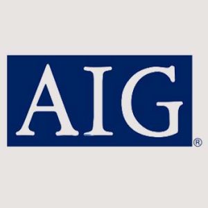 AIG Insurance Company AMERICAN INTERNATIONAL GROUP Logo Gray Background