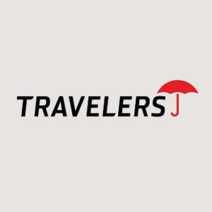 Travelers Insurance Company Logo Gray Background