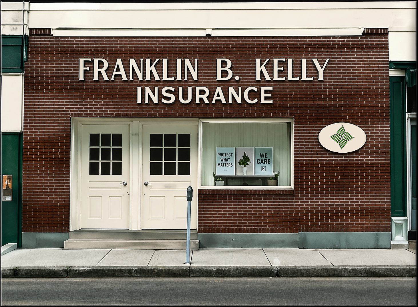 The original Franklin B. Kelly Insurance Agency building in Millvale, Pennsylvania — founded in 1957 as the first office bearing the Kelly family name.