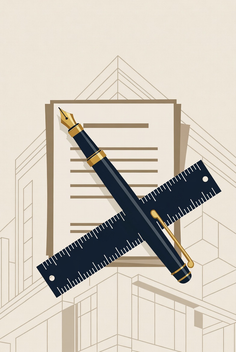 Contractors professional liability contracts ruler pen