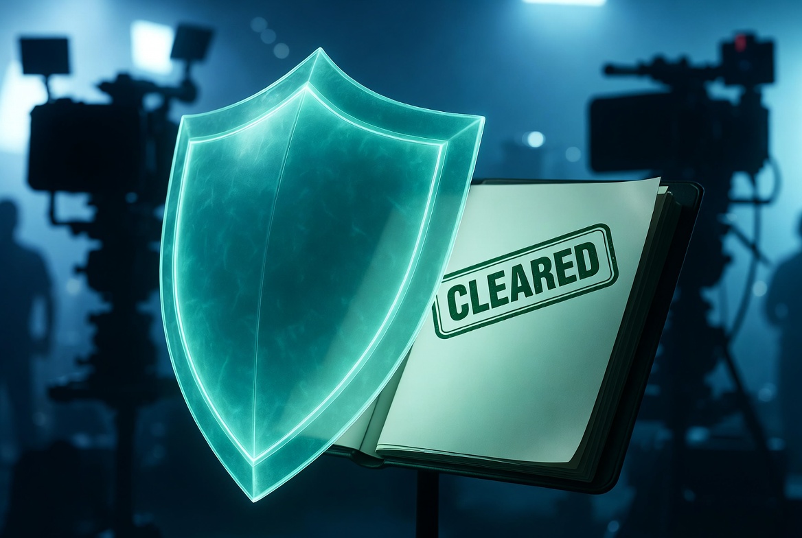 Film production E&O insurance script clearance protected folder
