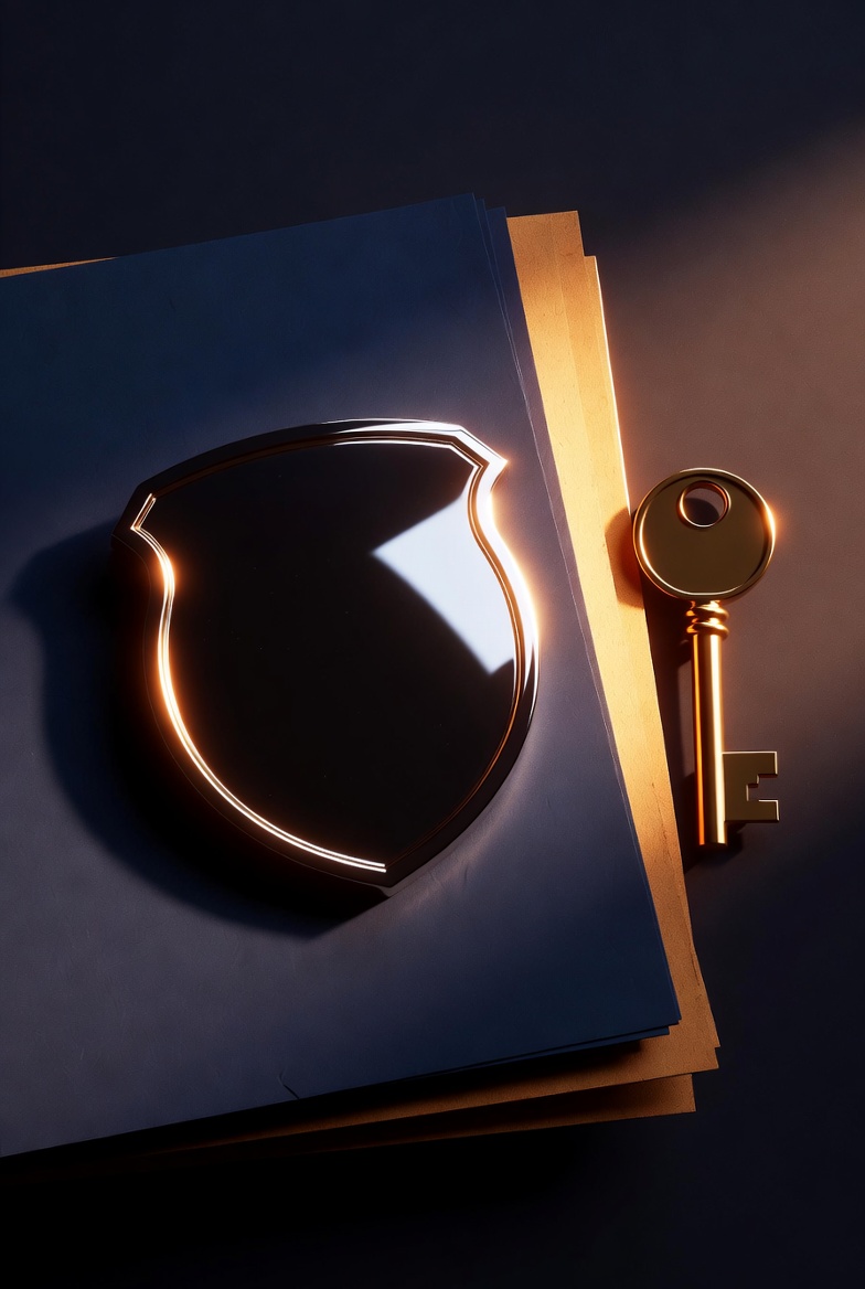 Security guard and firm E&O insurance badge reports key