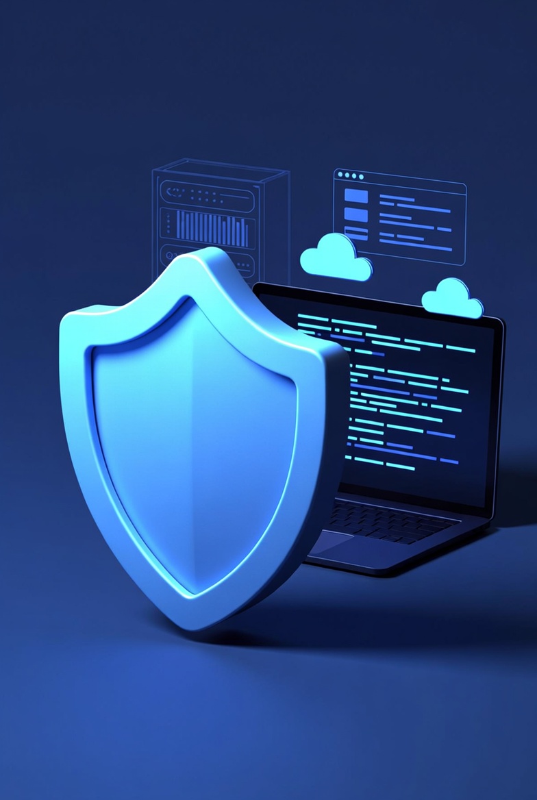 Technology E&O insurance shield protecting laptop cloud services SaaS platform and cyber professional liability