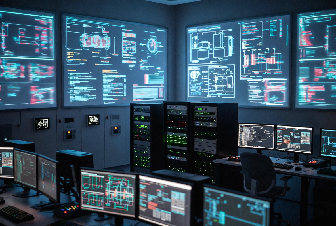 Defense contractor technology lab and cyber secure research facility