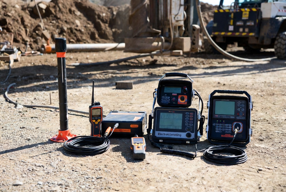 Directional drilling HDD tracking locator equipment used on underground utility installation projects