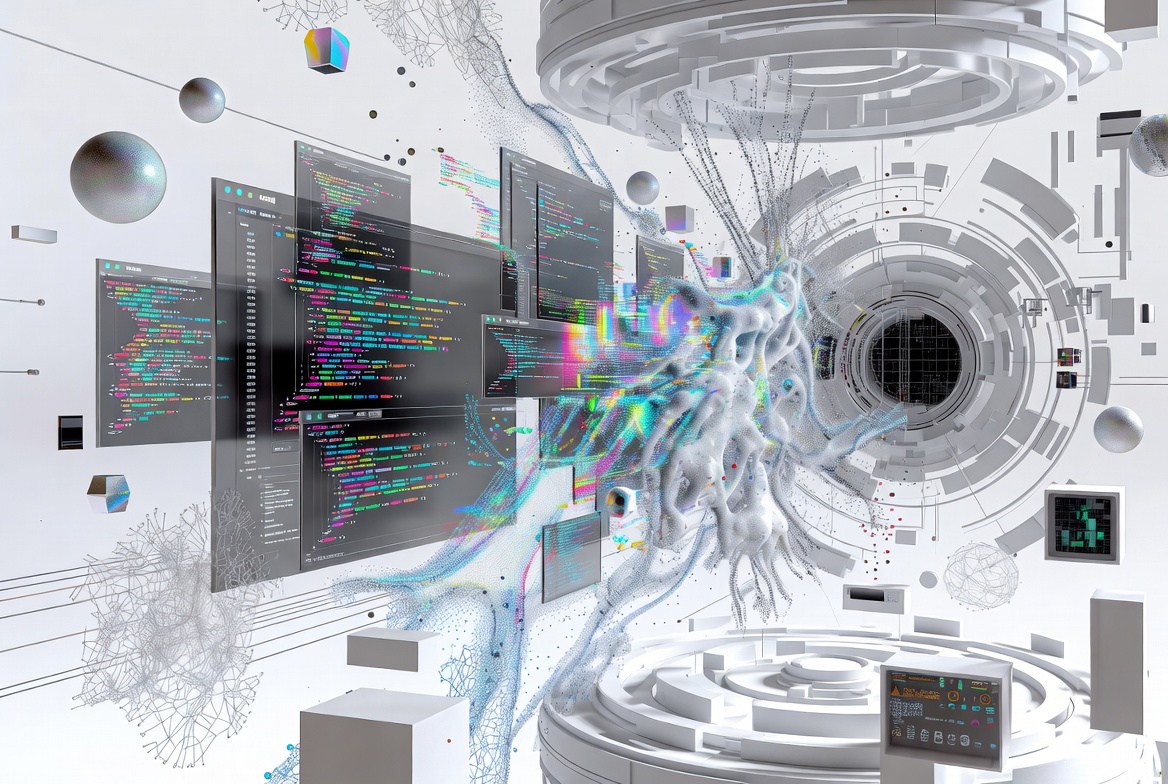 Immersive VR generative AI coding environment with floating code elements