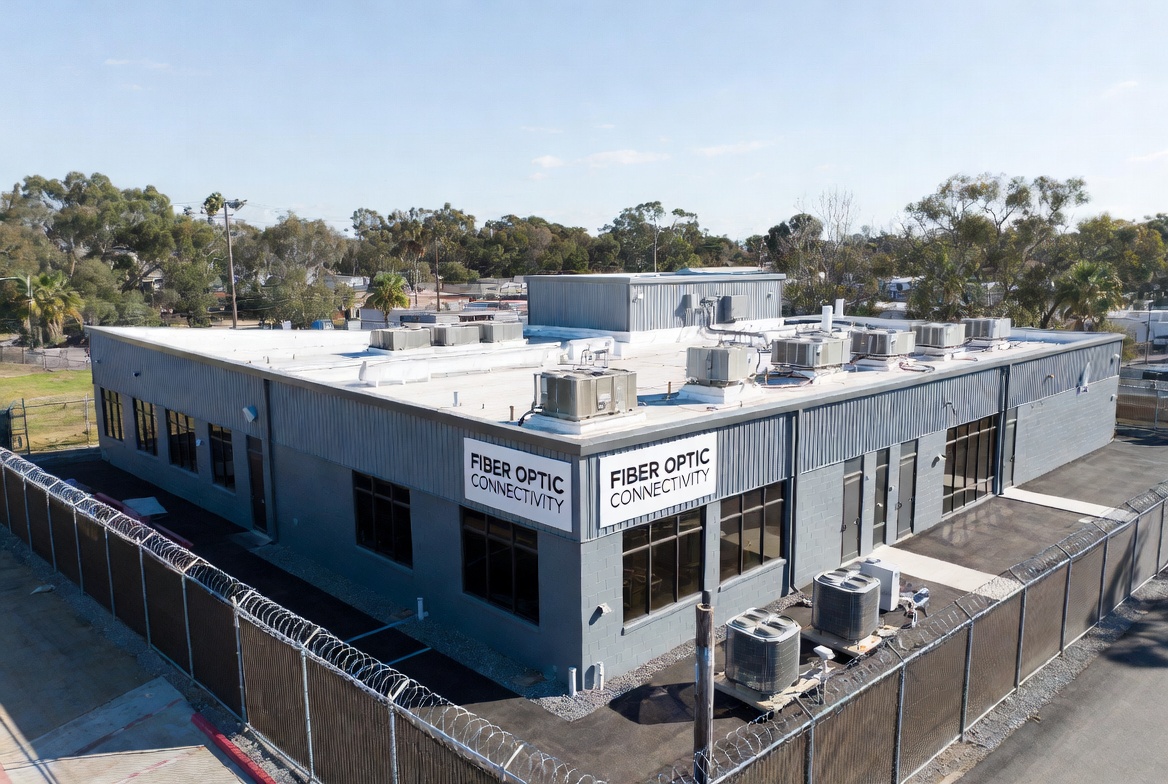 Edge computing data center building exterior with cooling infrastructure insurance