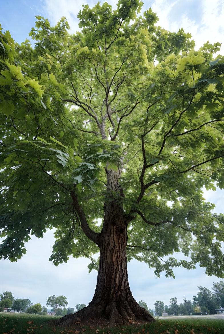 Big mature silver maple tree with massive trunk - Kelly Insurance Group