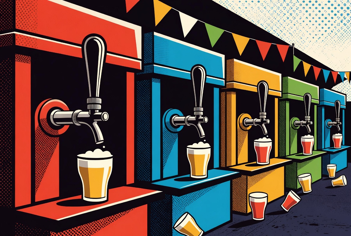 Vendor booths and flights for craft beer festival insurance
