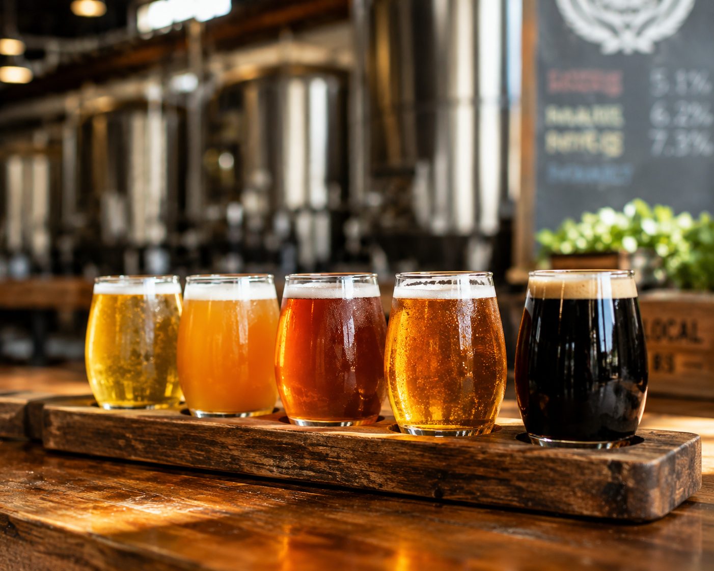 Taproom flight tasting for craft brewery insurance