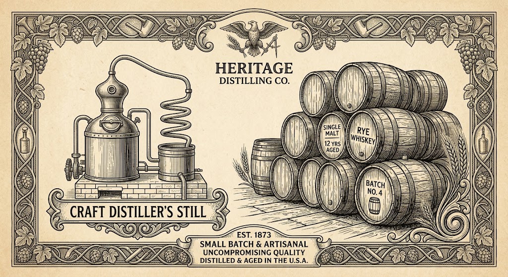 Small still and barrels for craft distillery insurance