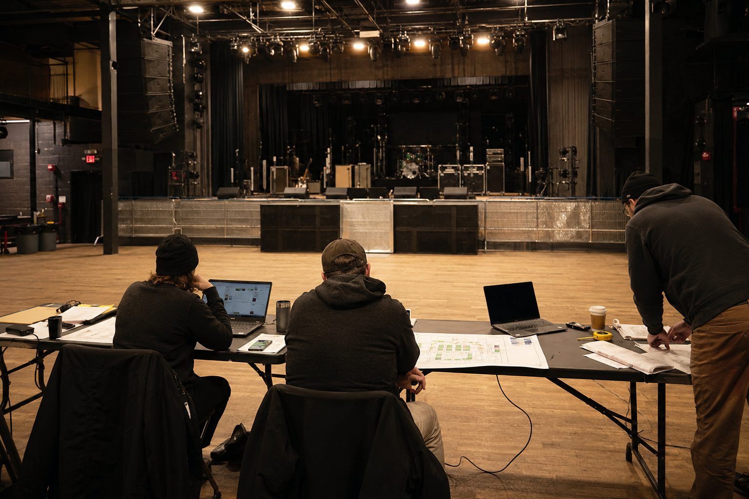 Hip hop concert promoter conducting a venue advance walkthrough, the planning role that sits at the center of an event insurance program