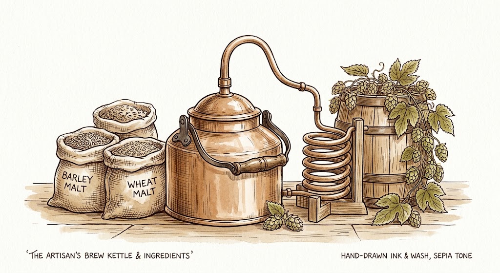 Small-batch copper kettle for microbrewery insurance