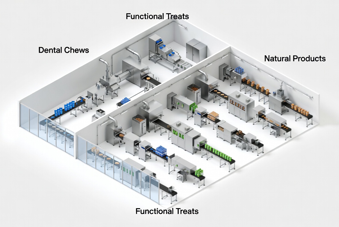 Pet treat and chew manufacturer insurance imported and domestic production line with packaging, ingredient sourcing, quality control, and product liability concerns