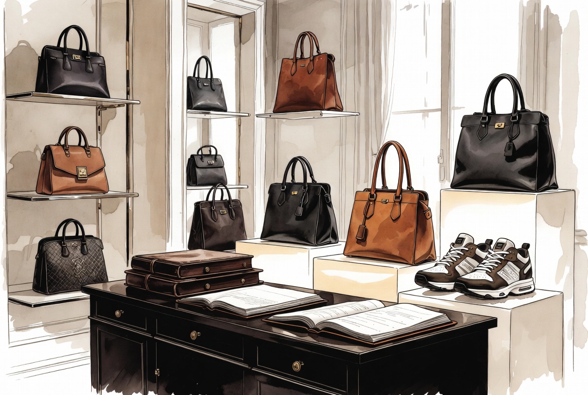 designer handbags sneakers and luxury personal items