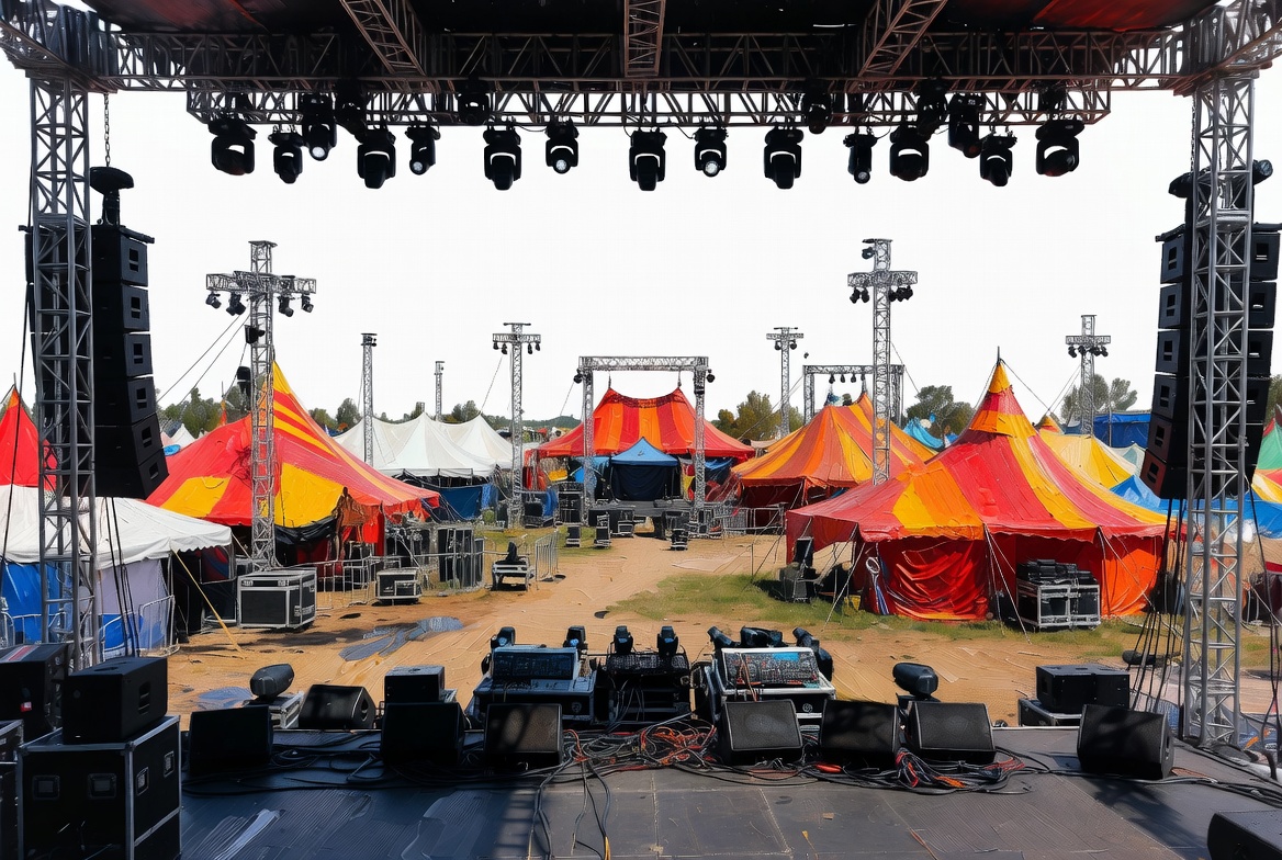 Special event coverage types oil painting showing festival and concert protection, crowd risk, event liability, vendors, and venue insurance