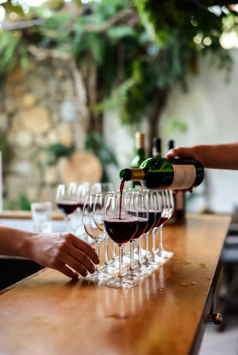 Pour flight counter for tasting room liability insurance